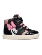 Geox Спортни обувки от еко кожа с принт Minnie Mouse - Черен/Розово
