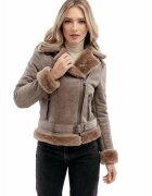Gerali Tailoring Яке с естествен косъм - дамски модел Авиатор