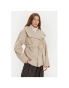 Gina Tricot Дамско палто - 304386886 - Полиестер - Бежов - Бежов