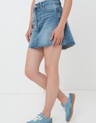 Gina Tricot Къса пола от деним Син меланж