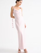 Gina Tricot Рокля с 3D флорални апликации Бледо розово