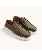 Gioseppo Велурени мокасини с връзки Wallabee Каки