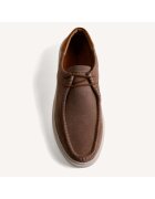 Gioseppo Велурени мокасини с връзки Wallabee Тъмнобежово