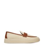 Giuseppe Zanotti Мъжки мокасини - Джузепе Заноти - текстил - бежово/кафяво