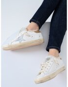 GOLDEN GOOSE Кожени маратонки - Бял/Светлокафяв