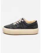 GOLDEN GOOSE Маратонки Space Stitching с равна платформа - Избеляло черно/Светло бежово