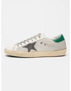 GOLDEN GOOSE Маратонки Super-Star Classic с кожа и текстил - Бял/Зелен/Сив