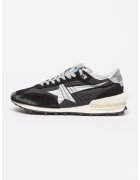 GOLDEN GOOSE Обувки за бягане Marathon M2000 с велур - Черен/Сребрист