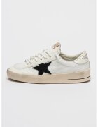 GOLDEN GOOSE Спортни обувки Stardan с кожа - Избеляло черно/Бял/Мръснобял