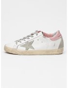 GOLDEN GOOSE Маратонки Super-Star Classic с лого - Мръснобял/Прашно розово