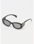 Gucci Слънчеви очила Cat-Eye с лого - Черен/Сребрист