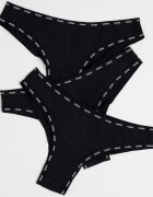 GUESS Бикини тип бразилиана - 3 чифта Черен