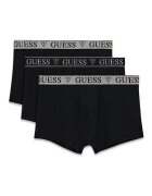 GUESS Боксерки с лого на талията - 3 чифта Черен