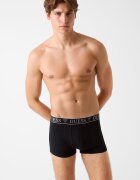 GUESS Боксерки с лого на талията - 3 чифта Черен