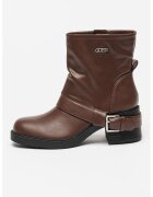 GUESS Боти от еко кожа с масивен ток - Кафяв
