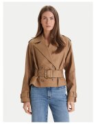 GUESS BY MARCIANO Дамски шлифери памук кафяв закопчаване с копчета