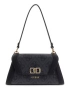 GUESS Чанта Karnilla от еко кожа с капаче - Черен