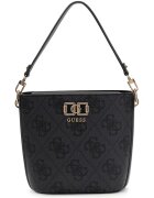 GUESS Чанта Karnilla от еко кожа с монограм - Черен