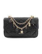 GUESS Чанта Libby с висулки - Черен