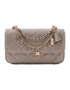 GUESS Чанта Libby с висулки Сиво-кафяв