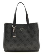 GUESS Чанта Meridian с монограм - Избеляло черно
