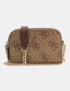 GUESS Чанта Noelle с монограм Камел