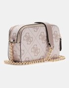 GUESS Чанта Noelle с монограм Светло кафяво