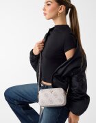 GUESS Чанта Noelle с монограм Светло кафяво