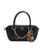 GUESS Чанта от еко кожа с висулки - Черен