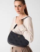 GUESS Чанта за рамо Noelle от еко кожа Черен/Антрацитно сиво