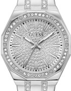 GUESS Часовник от неръждаема стомана с кристали Сребрист