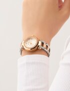 GUESS Часовник с кристали Rose Gold/Сребрист