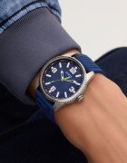 GUESS Часовник със силиконова каишка Тъмносин