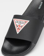 GUESS Чехли с контрастно лого Черен