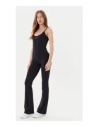 GUESS Дълъг гащеризон slim fit с тънки презрамки кръгло деколте и метално лого