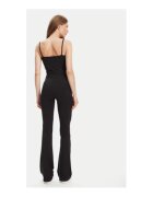 GUESS Дълъг гащеризон slim fit с тънки презрамки кръгло деколте и метално лого