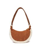 GUESS Дамска чанта Amita Mini - естествена кожа - цвят