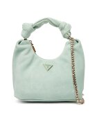 GUESS Дамска чанта Isotta - естествена кожа - 60010