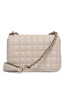 GUESS Дамска чанта Nadira Mini - цвят Light Taupe - от екологична кожа