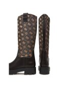 GUESS Дамски ботуши DBROW FLFYNN FAL11 черен текстил