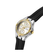 GUESS Дамски часовник GW0879L1 39 мм силиконова каишка черно/златисто кварцов механизъм водоустойчив на 3 ATM