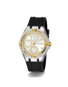 GUESS Дамски часовник GW0879L1 39 мм силиконова каишка черно/златисто кварцов механизъм водоустойчив на 3 ATM