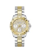 GUESS Дамски часовник Majesty - сребристо-златист - 40мм - верижка от неръждаема стомана - водоустойчив 50м