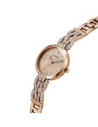GUESS Дамски часовник модел GW0868L4 розово злато 31x34мм стоманена каишка кварцов механизъм