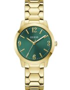 GUESS Дамски часовник от неръждаема стомана с метална верижка - Winni GW1028L2 - златист/зелен - Един размер