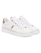 GUESS Дамски кецове FLFBTZ ELE12 - екологична кожа - бели