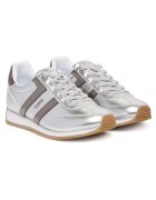 GUESS Дамски кецове Silve FLTSAP LEM12 - екологична кожа - сребристи