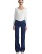 GUESS Дамски клоширани дънки - памук/еластан/спандекс - сини - W31 L25