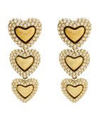 GUESS Дамски обеци JUBE05 013JW - златни - бели