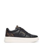 GUESS Дамски спортни обувки естествена кожа - черни - модел BLKBR FLFWLL